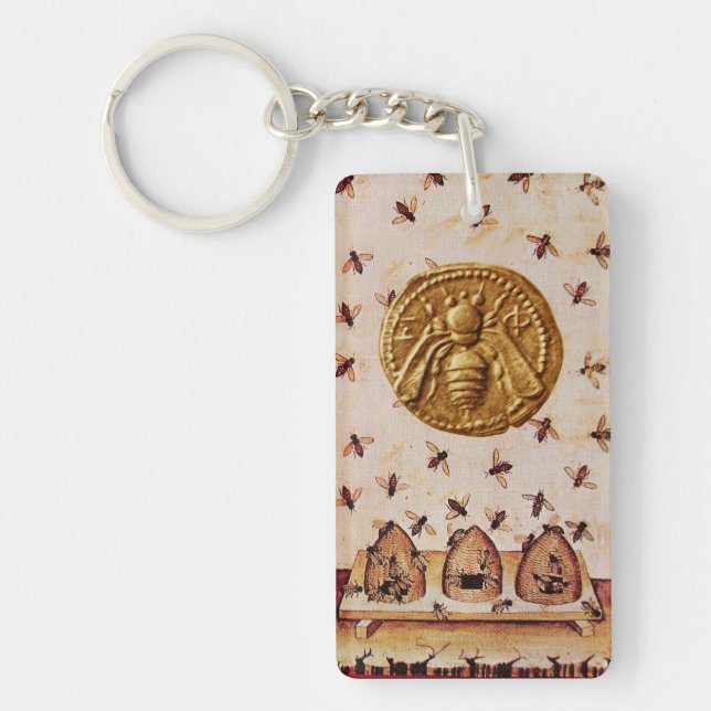 HONEY BEE ,BEEKEEPING,BEEKEEPER KEYCHAIN (Front)