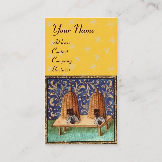 HONEY BEE ,BEEKEEPING, BEEKEPER BUSINESS CARD (Front)