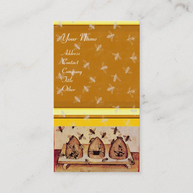 HONEY BEE ,BEEKEEPING BUSINESS CARD (Front)