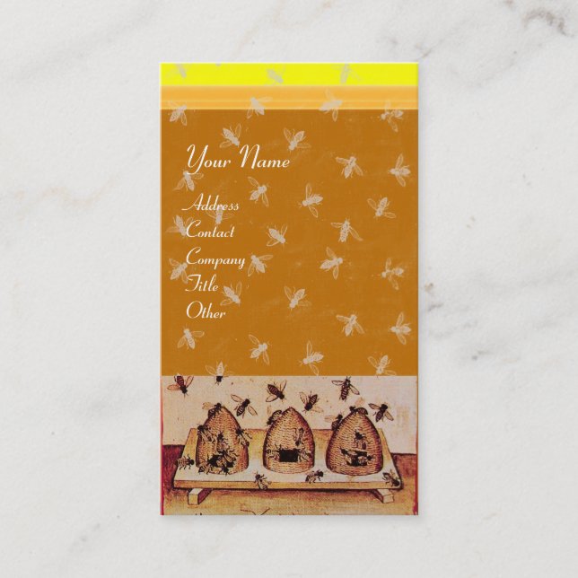 HONEY BEE ,BEEKEEPING BUSINESS CARD (Front)