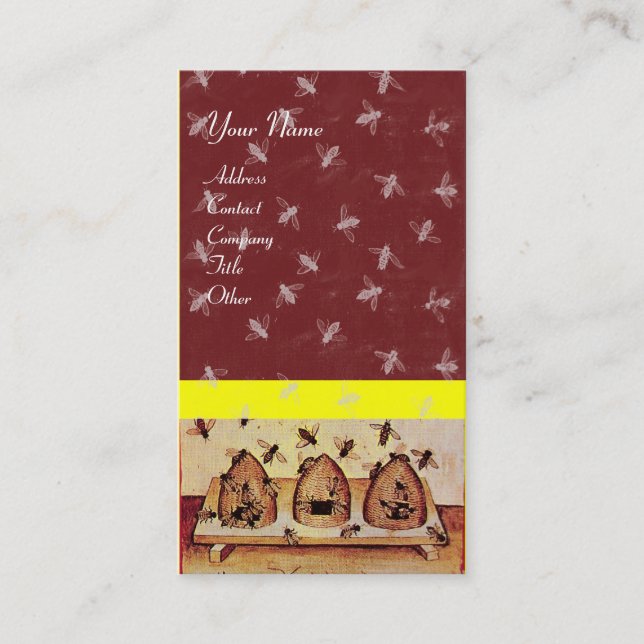 HONEY BEE ,BEEKEEPING BUSINESS CARD (Front)