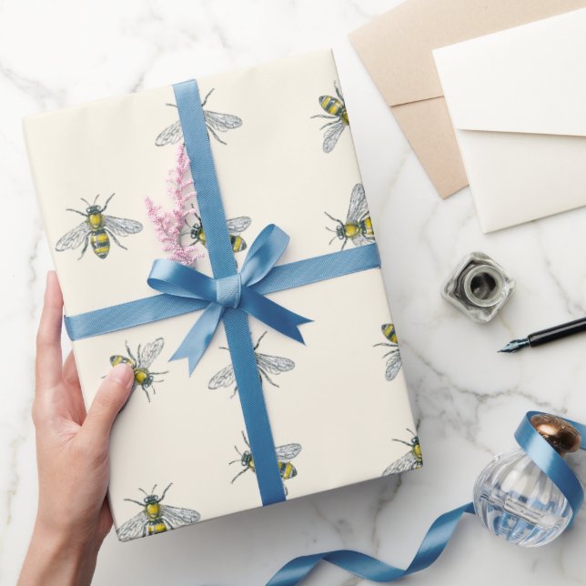 Honey Bee Beekeeping Giftwrap Wrapping Paper