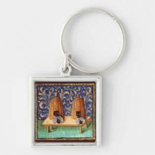 HONEY BEE, BEEKEPER BEEKEEPING APIARIST KEYCHAIN