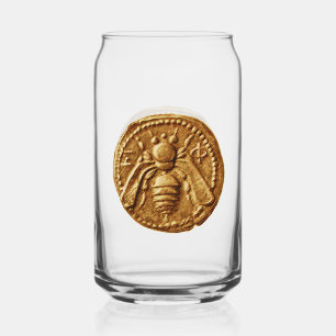 HONEY BEE, BEEKEPER, BEEKEEPING CAN GLASS