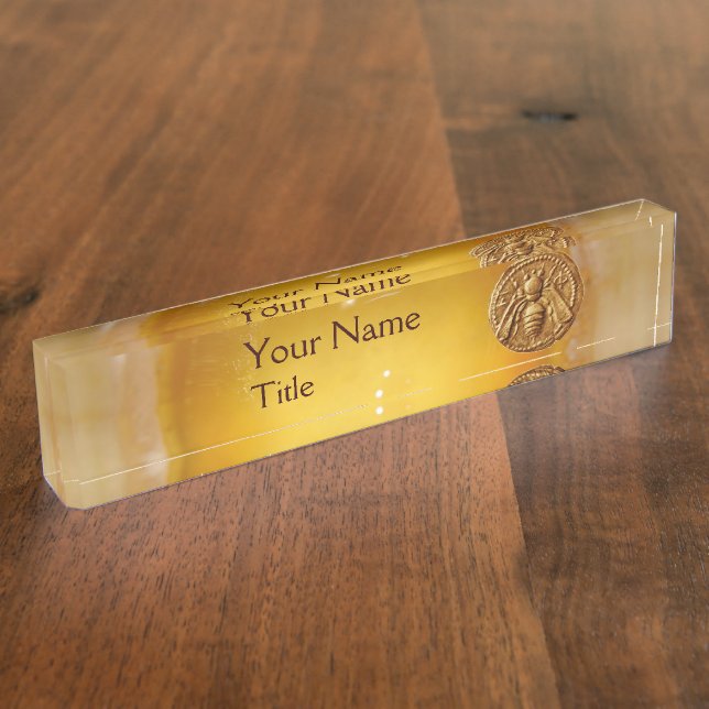 HONEY BEE, BEEKEPER, BEEKEEPING SUPPLIES NAME PLATE (Side)
