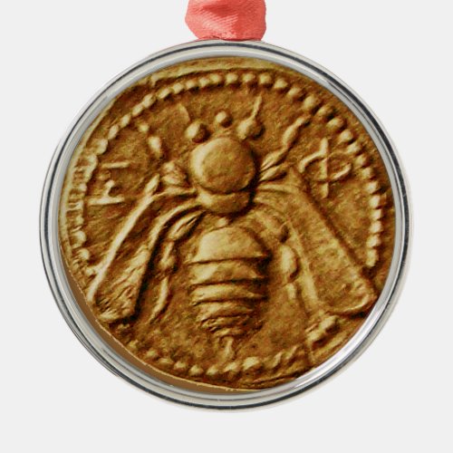 HONEY BEE BEEKEPER METAL ORNAMENT