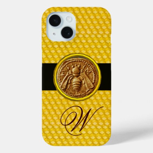 HONEY BEE BEEKEPER MONOGRAM iPhone 15 CASE