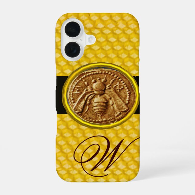 HONEY BEE, BEEKEPER MONOGRAM IPHONE CASE (Back)