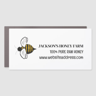 Honey Bee - Beeyard, Honey Farm Advertising Car Magnet
