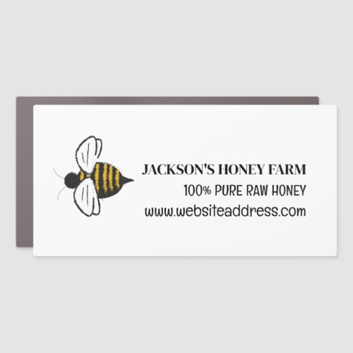 Honey Bee _ Beeyard Honey Farm Advertising Car Magnet