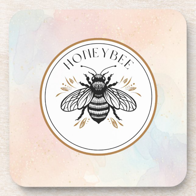 Honey Bee Beverage Coaster (Front)
