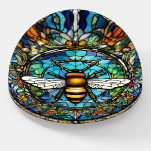 Honey Bee Birthday Gift Pretty Glass Paperweight