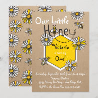 Honey Bee Birthday Party Invitation