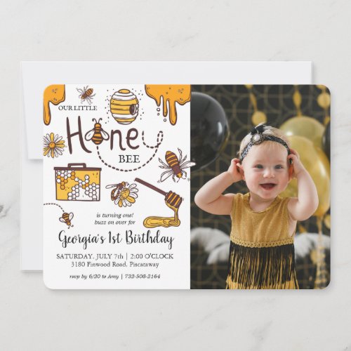 Honey Bee Birthday Party Invitation