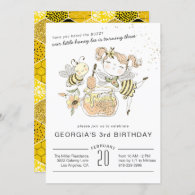 Honey Bee Birthday Party Invitation