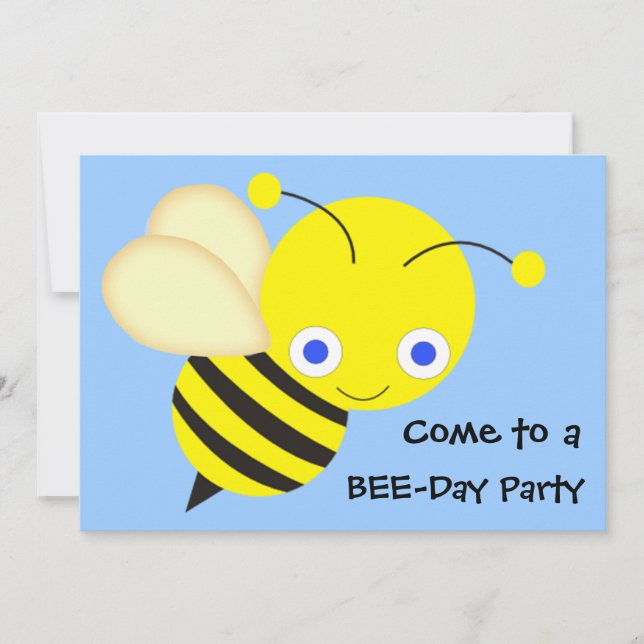 Honey Bee Birthday Party Invitation (Front)