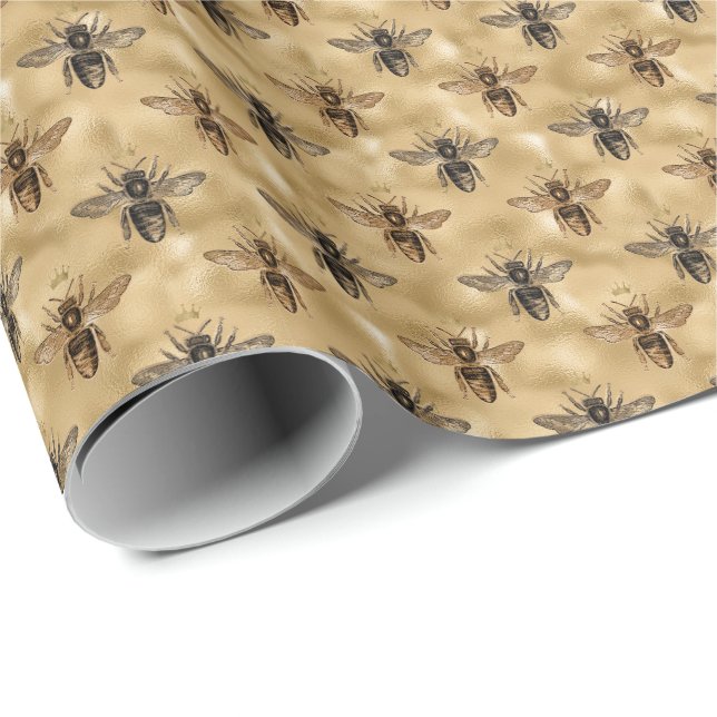 Honey Bee Birthday Party  Wrapping Paper (Roll Corner)