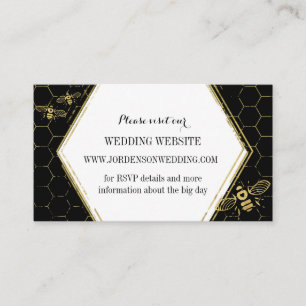 Honey Bee Black Gold Custom Website Card