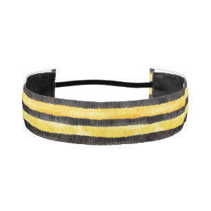 Honey Bee Black Gold Yellow   Athletic Headband