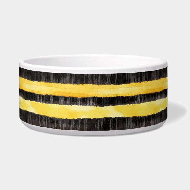 Honey Bee Black Gold Yellow   Bowl (Right)