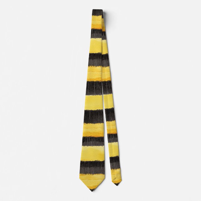 Honey Bee Black Gold Yellow   Neck Tie (Front)