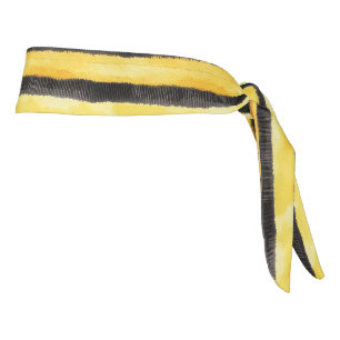 Honey Bee Black Gold Yellow   Tie Headband