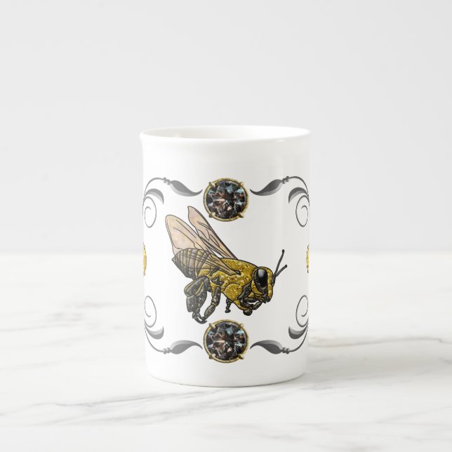 Honey Bee Bone China Mug (Front)