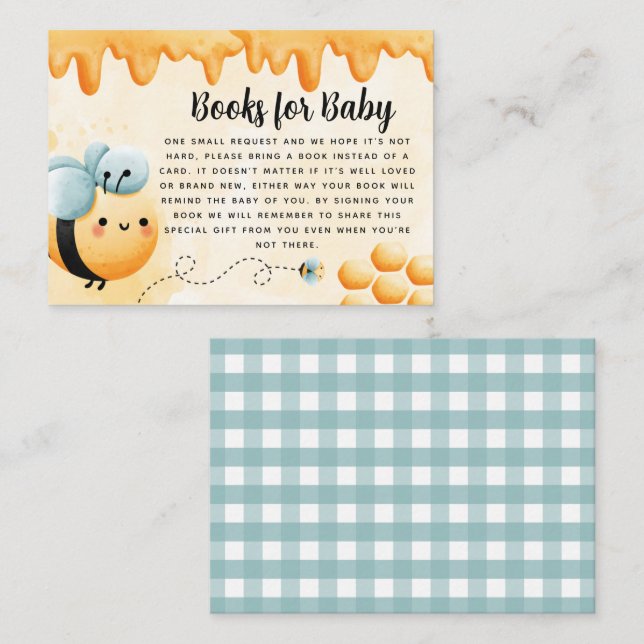 Honey Bee Book Request for Baby Insert (Front/Back)