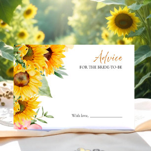 Honey Bee Bridal Shower Advice for the Bride Card