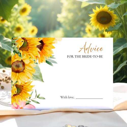Honey Bee Bridal Shower Advice for the Bride Card