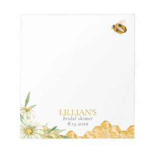 Honey Bee Bridal Shower Favor Notepad