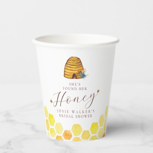 Honey Bee Bridal Shower Paper Cups