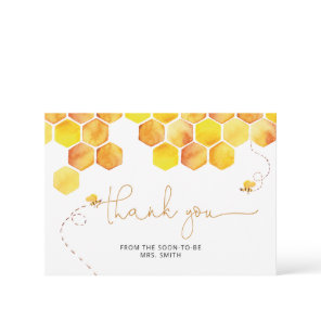 Honey bee bridal shower thank you card