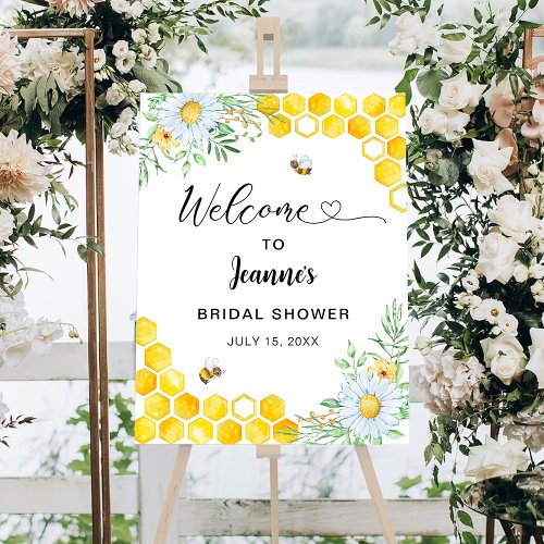 Honey Bee bridal shower welcome Foam Board