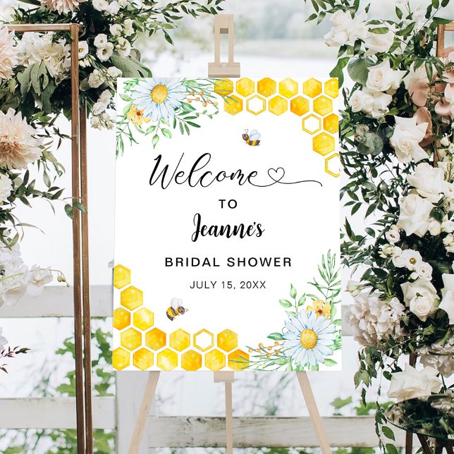 Honey Bee bridal shower welcome Foam Board (Creator Uploaded)
