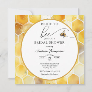 Honey Bee    Bride To Be Bridal Shower Invitation