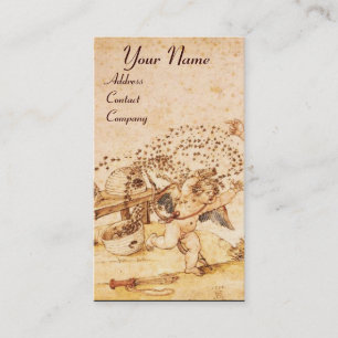 HONEY BEE BROWN WAX SEAL / Cupid the Honey Thief Business Card