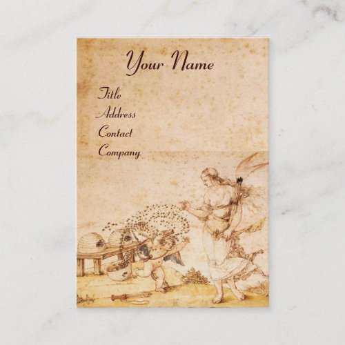 HONEY BEE BROWN WAX SEAL  Cupid the Honey Thief Business Card