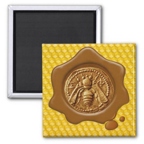 HONEY BEE BROWN  WAX SEAL MAGNET