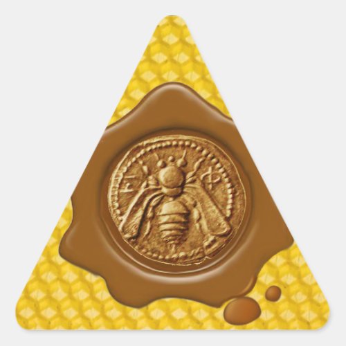 HONEY BEE BROWN WAX SEAL TRIANGLE