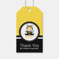 Honey Bee Bumblebee First Birthday Baby Shower Gift Tags