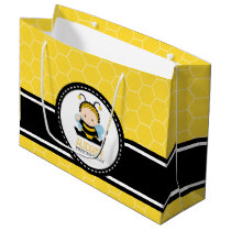Honey Bee Bumblebee First Birthday Baby Shower Large Gift Bag