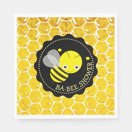 Honey Bee Bumblebee Themed Babee Shower Napkins