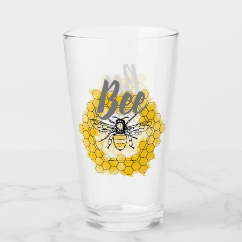 Honey bee Bumblebee trendy summer and spring Glass