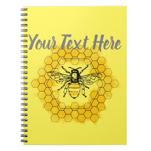 Honey bee Bumblebee trendy summer and spring Notebook (Front)