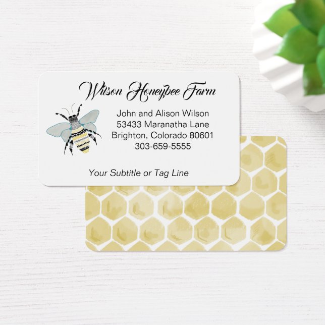 Honey Bee Business Card (Desk)