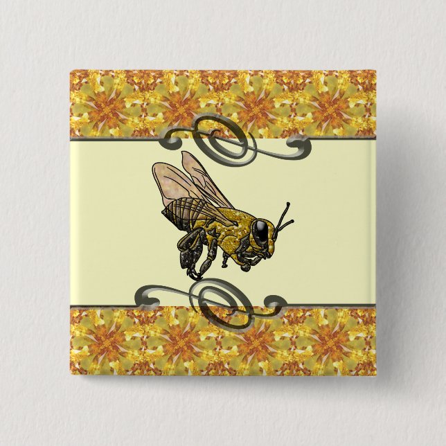 Honey Bee Button (Front)