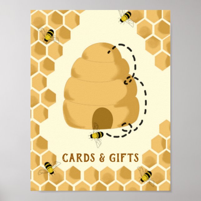 Honey Bee Cards and Gifts Poster (Front)