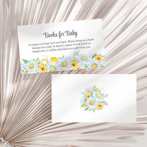Honey Bee Chamomile Baby Shower Books for Baby Enclosure Card