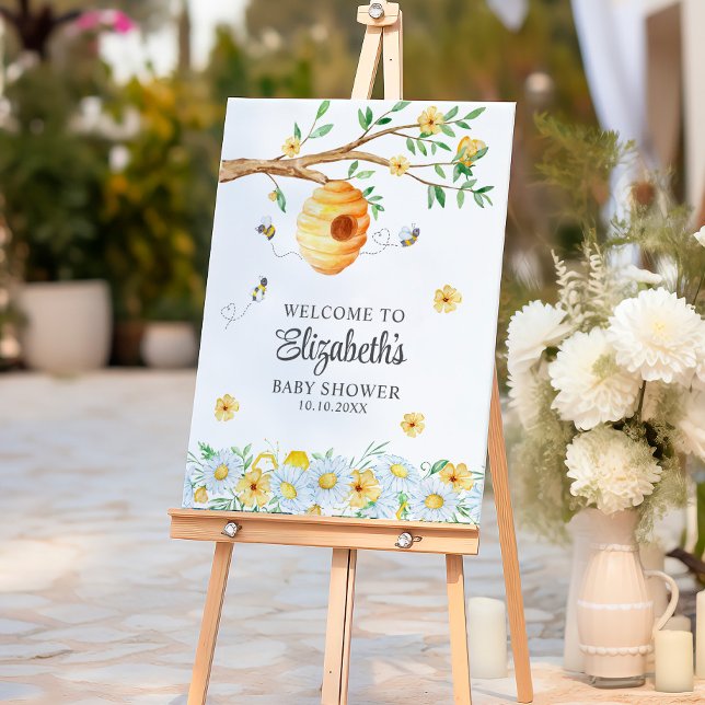 Honey Bee Chamomile Meadow Baby Shower  Foam Board (Honey Bee Chamomile Meadow Baby Shower Foam Board)